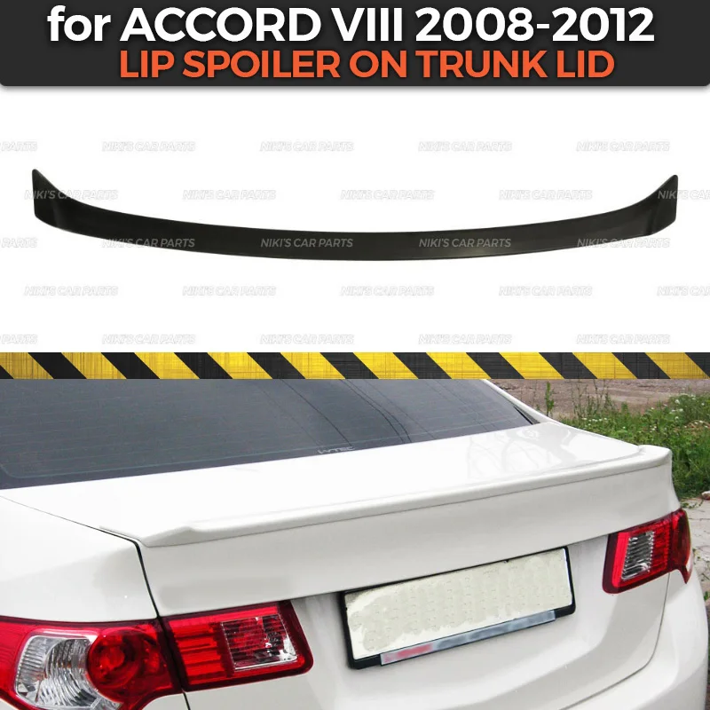 Липовый спойлер для Honda Accord VIII 2008-2012 ABS пластиковый аксессуар в стиле спорткара для оформления автомобиля декоративный аэродинамический.