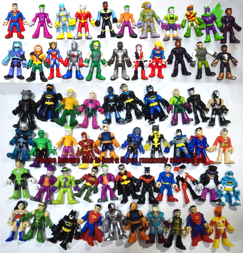 Лот из 5 фотографий Imaginext случайный выбор DC супер герой свободная фигурка игрушка