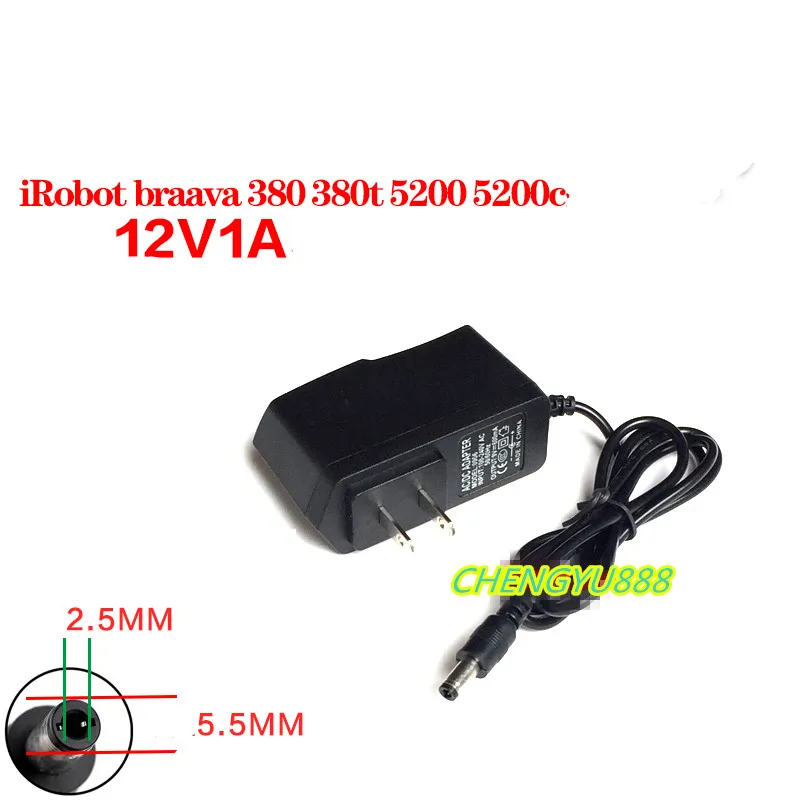 1 шт. 5 5*2 мм 12 в а адаптер питания подходит для iRobot braava 380 380t 5200 5200c|irobot braava|irobot 380irobot |