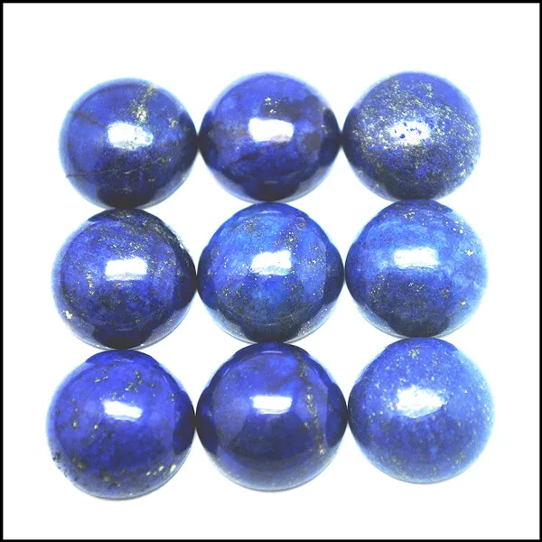 

10PCS Free Shipping Natural Lapis Lazuli Gem Stones Coin Cabochon CABS No Drilled Hole Jewelry Making For Selling Beads