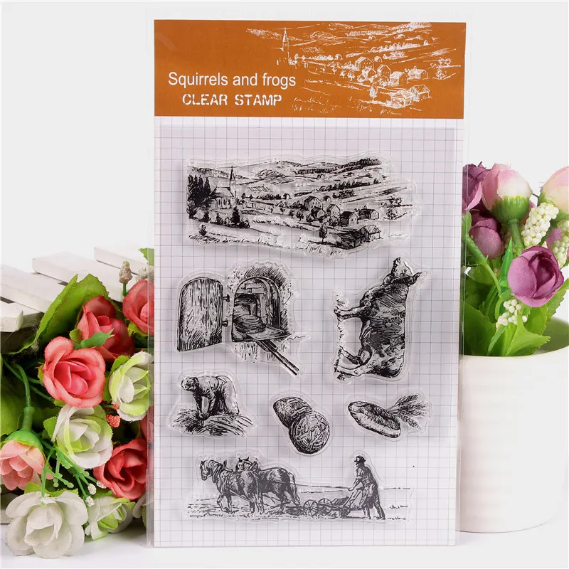DLKSDIY Farm cattle Transparent Clear Stamp DIY Silicone Seals Scrapbooking / Card Making/Photo Album Decoration | Канцтовары для