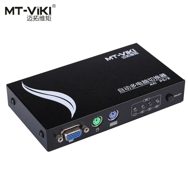 Переключатель MT Viki Hotkey KVM PS/2 4 порта автоматическое сканирование 1920*1440 высокое