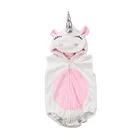 Для новорожденных, для маленьких девочек Единорог костюм флисовый комбинезон пуловер; Верхняя одежда; Костюм для детей