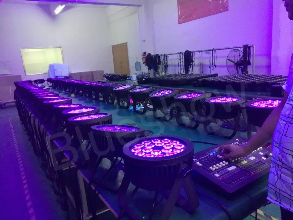 Уличный светодиодный светильник без налога 8 шт./лот плоский rgbwa 18x12 Вт 5 в 1