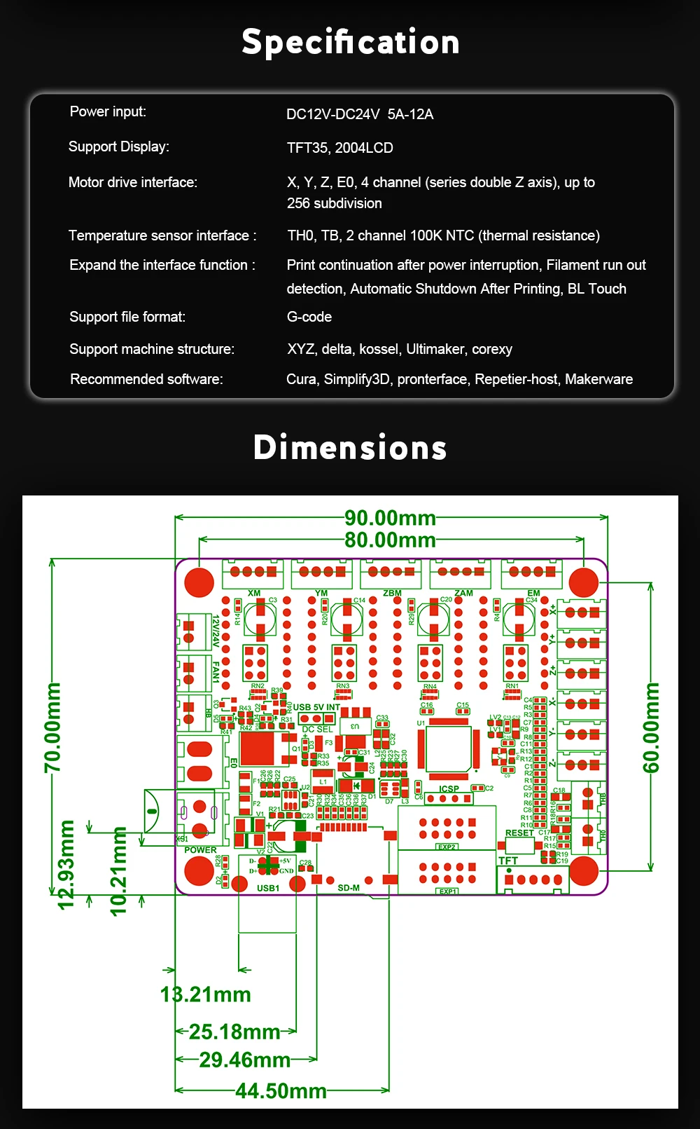 BIGTREETECH СКР мини V1.1 плата контроллера 32-битный мини материнская плата Z оси TMC2208 TMC2130 SPI драйвер 3D-принтеры RepRap MKS GEN L