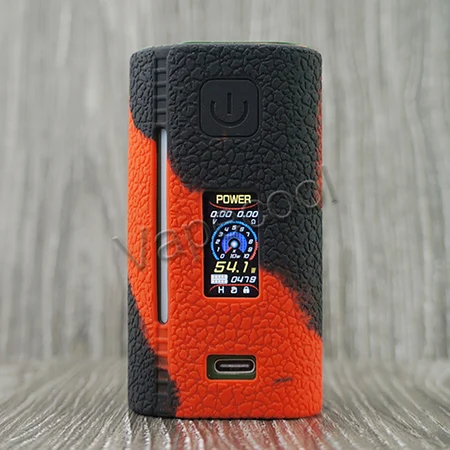 Red Black 2 шт Asmodus Lustro 200 W Vape MOD кожаный силиконовый чехол-накладка с наклейкой, нескользящая Плотная пленка для Asmodus Lustro 200 W Box mod - Цвет: Red Black