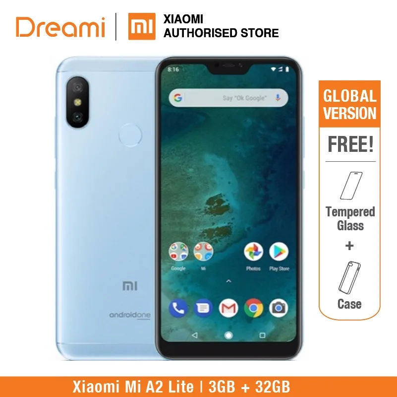 Глобальная версия Xiaomi Mi A2 Lite 3GB 32GB ROM RAM (1 год гарантии продавца) новый комплект и