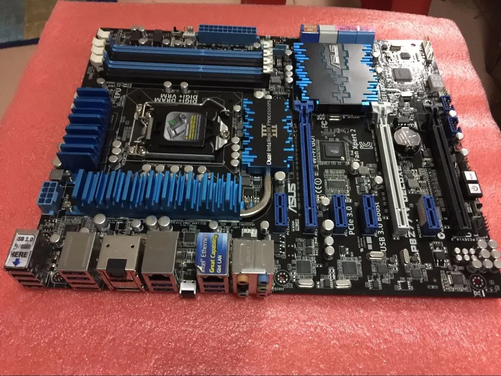 LGA1155 для ASUS 1155 DELUXE оригинальная б/у настольная Z77 материнская плата DDR3 USB3.0