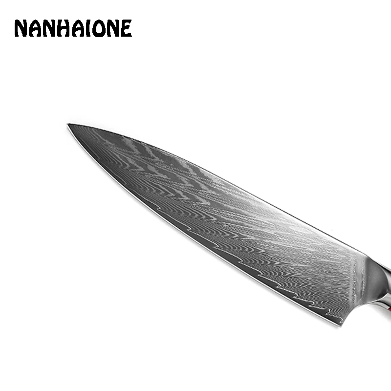 Нож шеф повара NANHAIONE из дамасской нержавеющей стали 8 дюймов японская Ручка G10