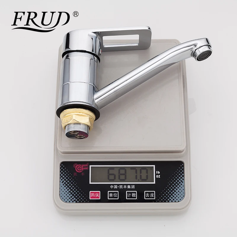 

FRUD 1 Set Classic chrome Kitchen sink Faucet Zinc Alloy Kitchen Sink Mixer tap Hot & Cold Water Faucet torneira R45072