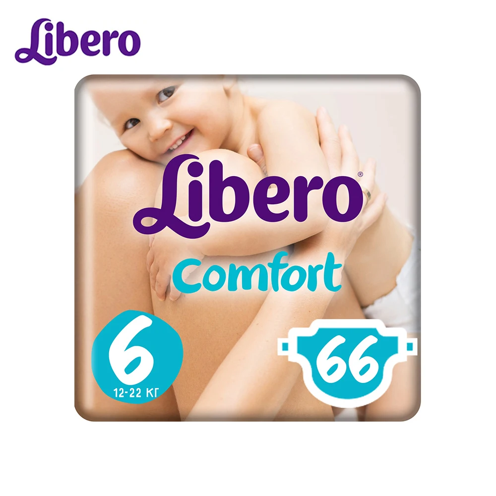 Подгузники Libero Comfort Size 6 (12 22кг) 66 шт.|Одноразовые подгузники| - Цена: 1 672,97 руб.