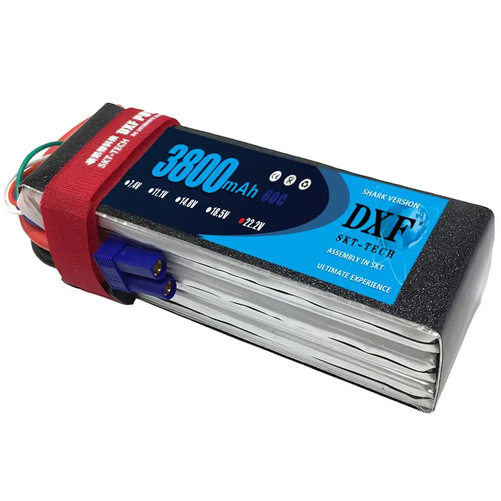 

DXF 22.2V 3800mAh 6S 60C Max120C RC Helicopter LiPo battery For Airplane Quadrotor Car boat Truck Li-ion FPV