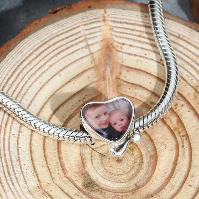 Little Devil Photo Charm Silver Personalized Custom Design Print on Demand Dropshipping Shopify WooCommerce | Украшения и