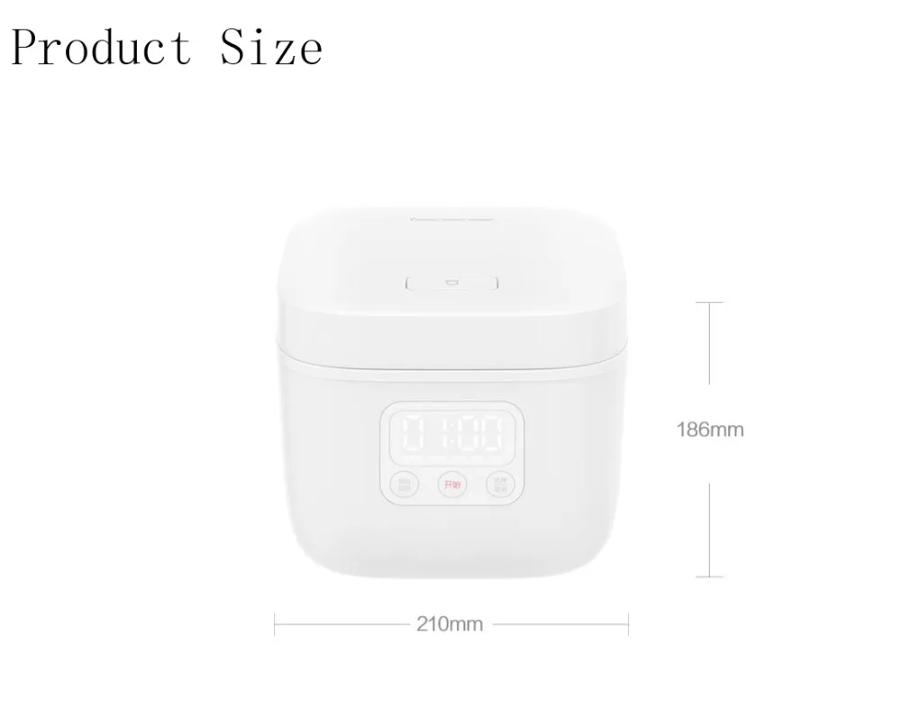 Xiaomi Mijia электрическая рисоварка 1.6л маленькая рисоварка назначение 1~ 2 человек Кухня Мини машина умный светодиодный дисплей