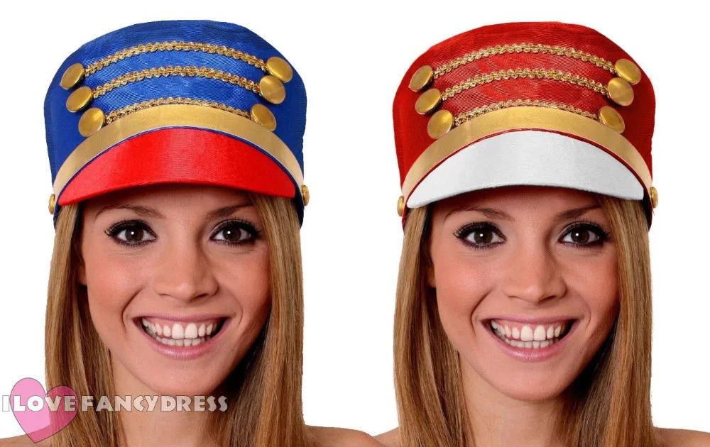 Игрушечная солдатская шляпа синего и красного цвета для взрослых майорет костюм