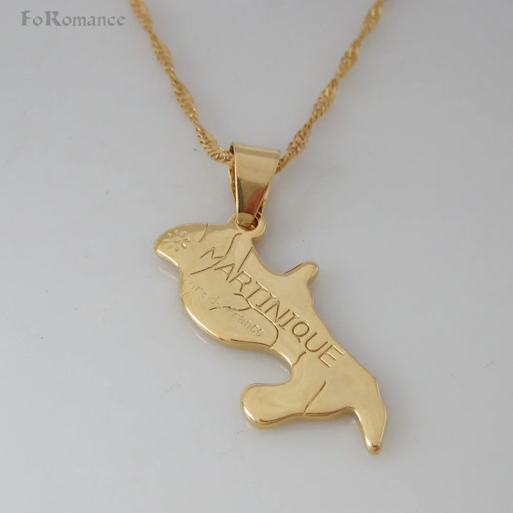 Подвеска в форме карты с цепочкой из желтого золота GP ожерелье 18 дюймов и яркий