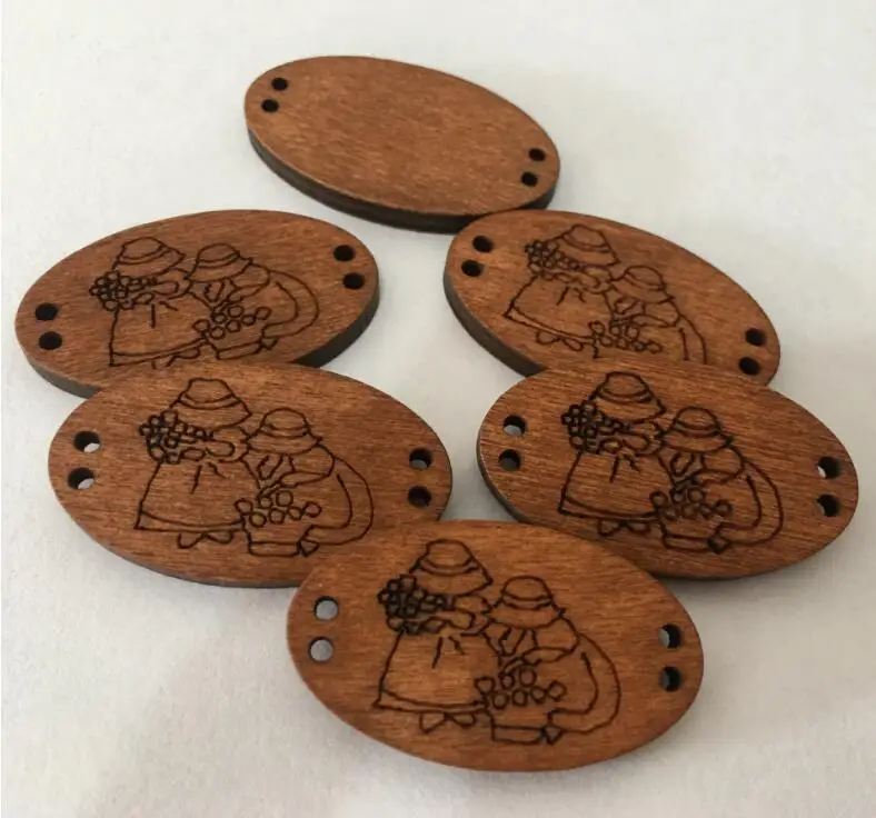 Лак для выпечки 3 5 см овальный деревянный знак швейные принадлежности Одежда