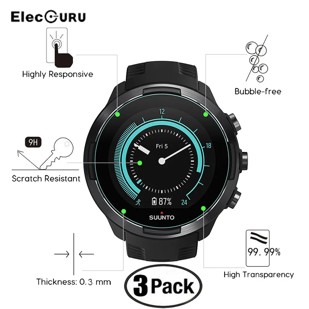 Защитное стекло для смарт часов Suunto 9 Baro 3 шт./упаковка|Смарт-аксессуары| |