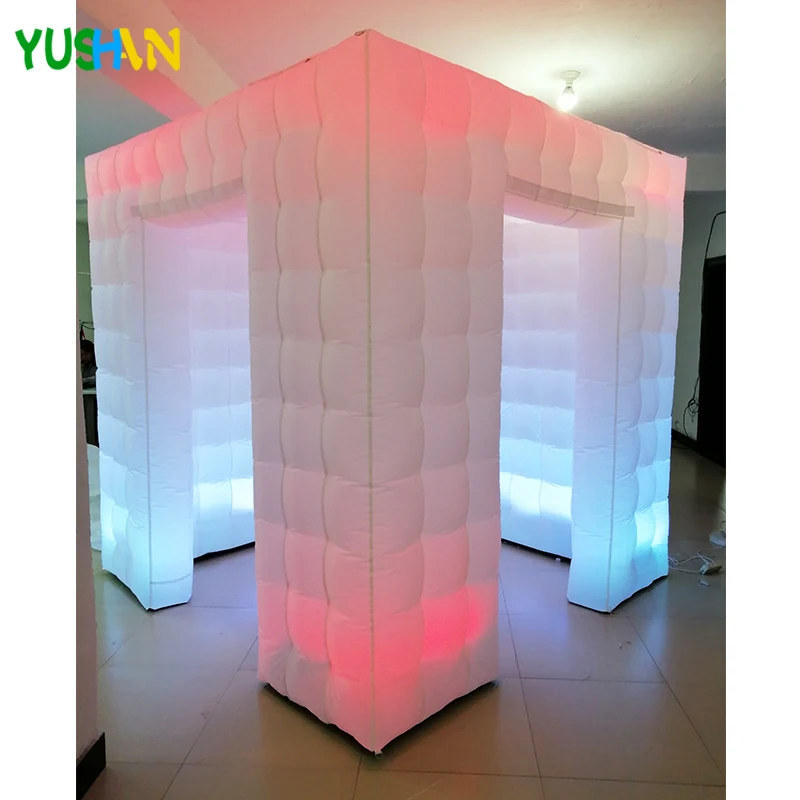Надувная фоторамка Hot Cube со светодиодной лентой и воздуходувкой|booth|booth photo |