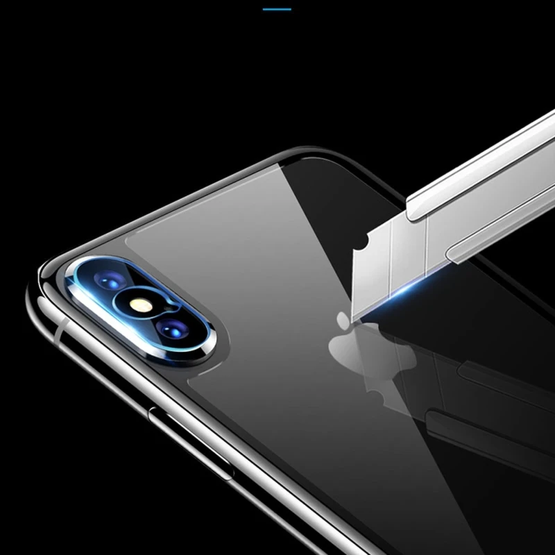 Комплект из закаленного стекла для объектива камеры и защитной пленки iPhone X / XS Max