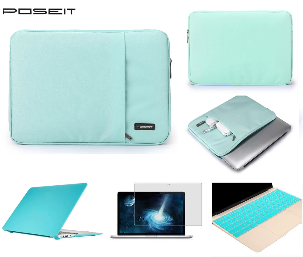 4 в 1 Новый матовый жесткий чехол + сумка для клавиатуры Защита экрана Macbook Pro Air Retina