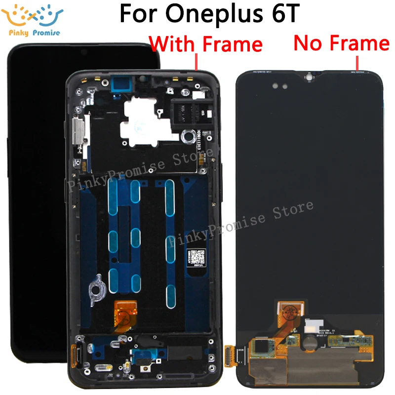 AMOLED ЖК-дисплей для Oneplus 6T A6010 A6013 кодирующий преобразователь сенсорного экрана в