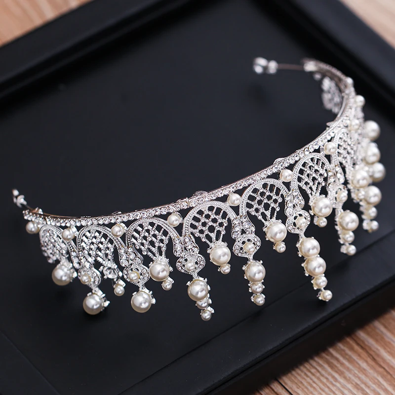Новинка Joias acessorios do cabelo casamento de Cristal ободок для волос Simulado Perola nupcial videira Coroa головной