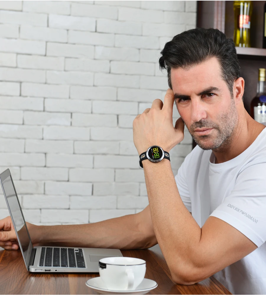 LIGE мужские часы цветной OLED водонепроницаемый tuch экран Smartwatch пульсометр кровяное давление Шагомер фитнес кровяное давление