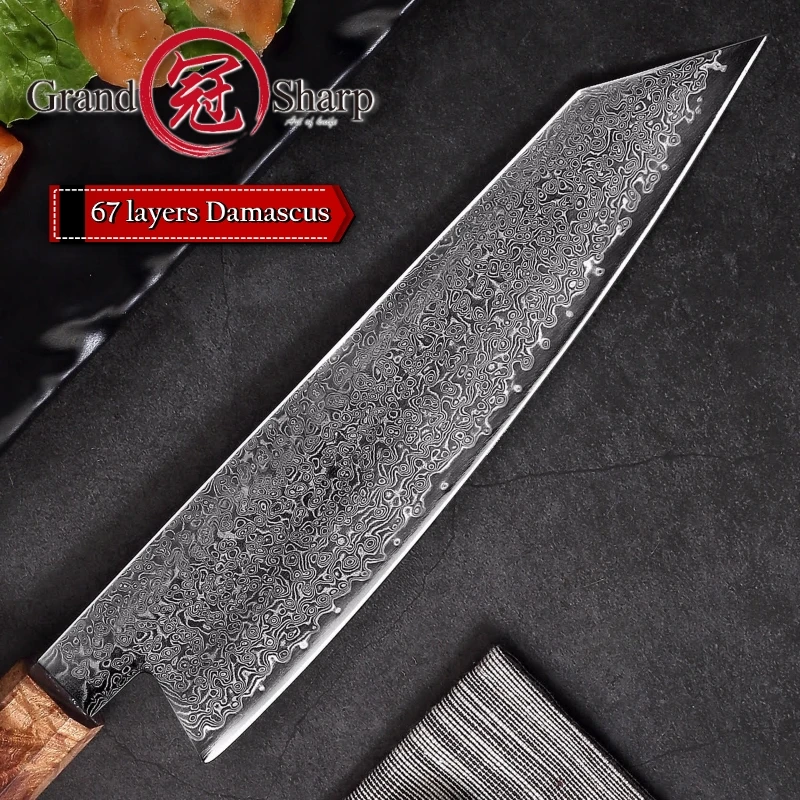 Handmade Kitchen Knife Japanese Damascus Chef VG10 Steel Kiritsuke Knives Home Tools Cooking Slicing NEW|Кухонные ножи| |