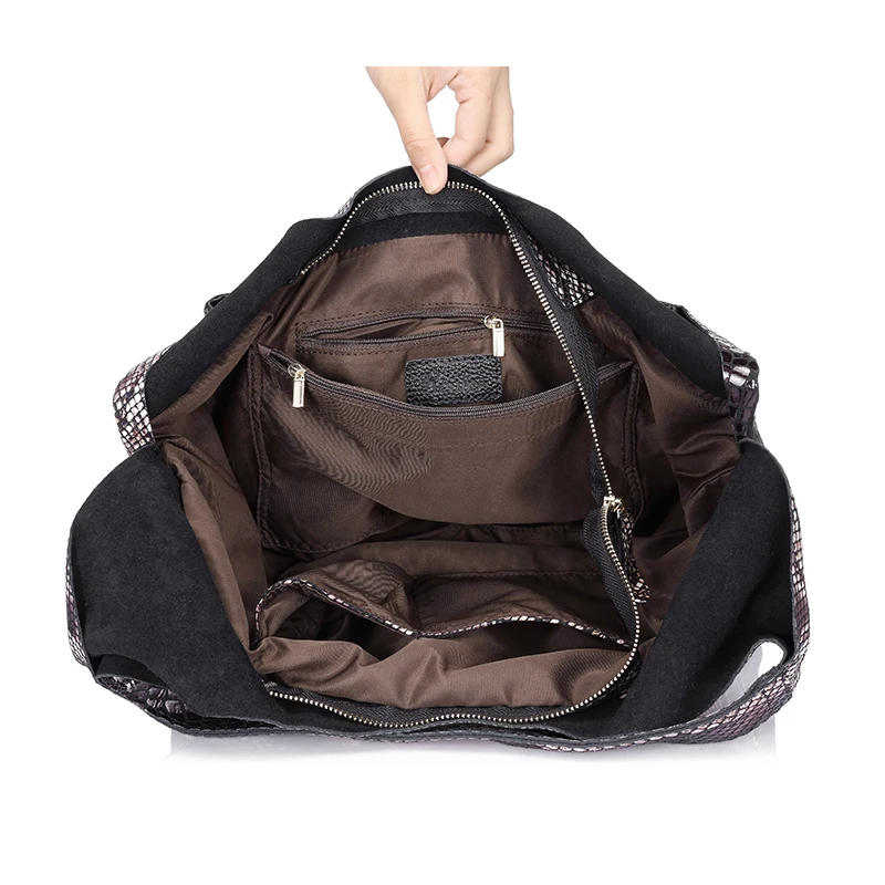 Большая Женская сумка на плечо из натуральной кожи REALER|leather handbags|large totewomen leather