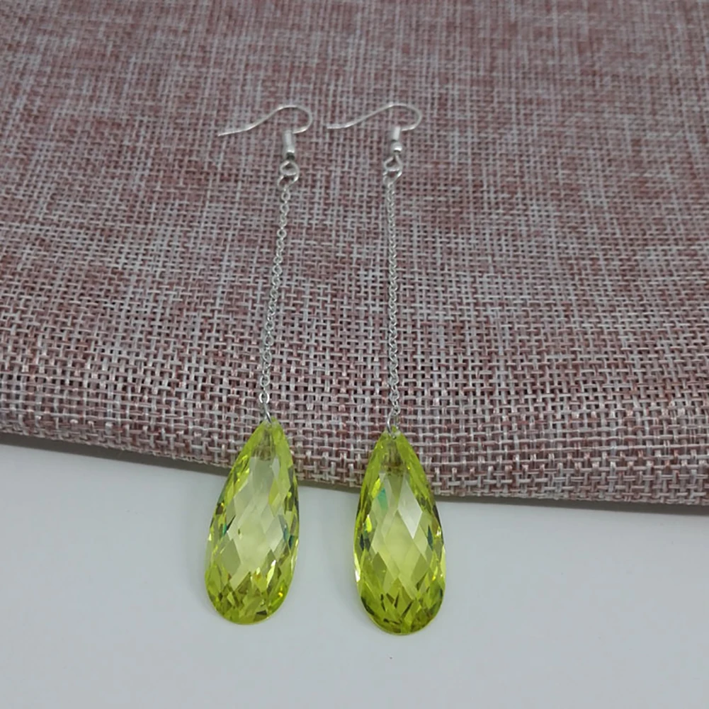 Fashion Jewelry Waterdrop Rhinestone Long Chain Dangle Hook Linear Earrings | Украшения и аксессуары