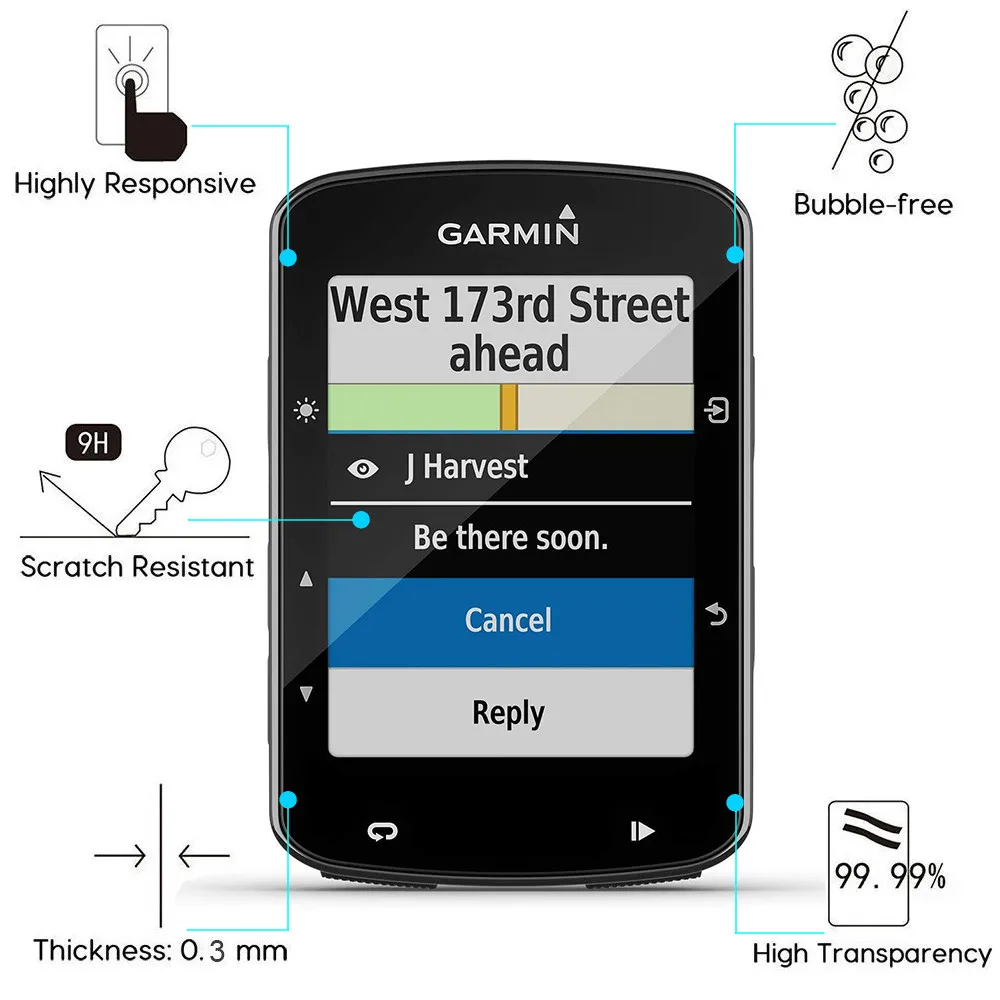 9H протектор экрана из закаленного стекла для Garmin Edge 520 Plus взрывозащищенное ультра