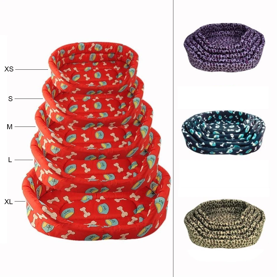 Мягкие матрасы с леопардовым принтом для домашних животных 5 размеров зимние