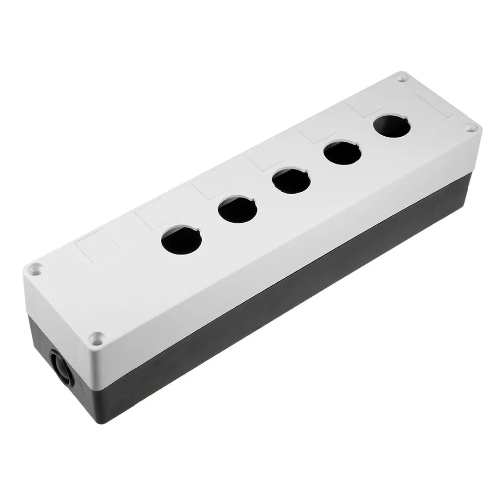 UXCELL Push Button Switch Control Station Box 22mm 5 Hole Waterproof Black And White For Power Supply Units Accessories | Строительство