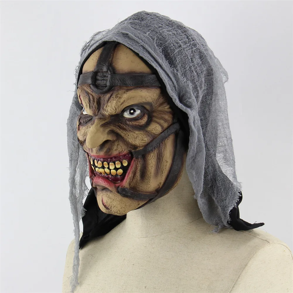 Маска колдун XCOSER Horror для Хэллоуина Маскарадная маска колышки мужчин латексная