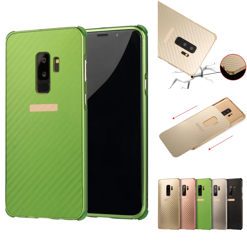 Роскошный металлический чехол для Samsung Galaxy S9 Plus + алюминиевая рамка и матовая