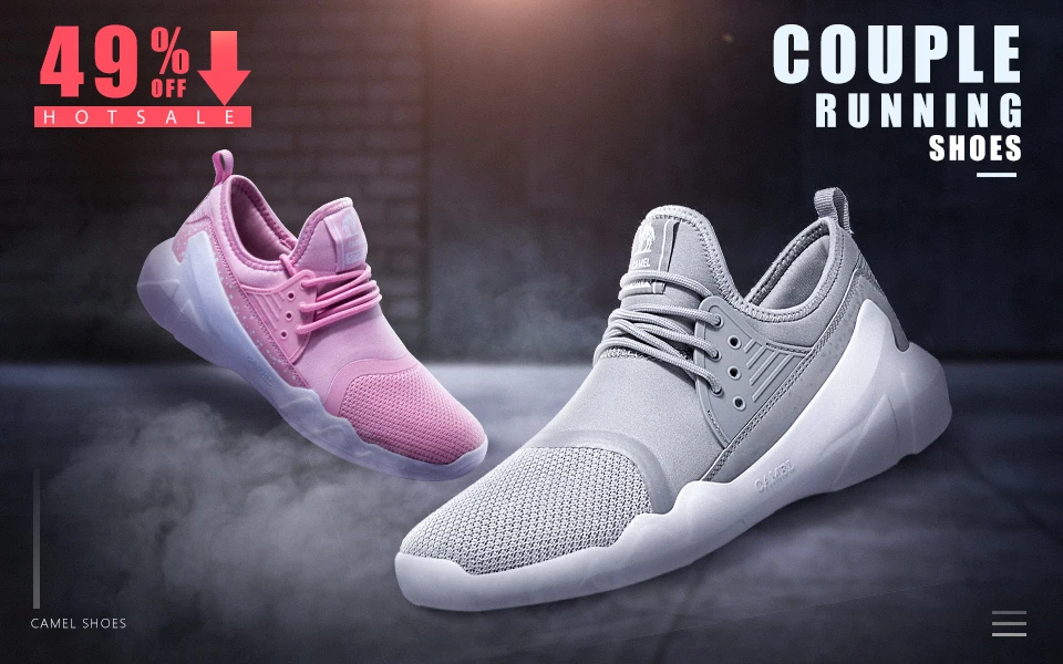 CAMEL Men Women Sports Shoes Running Air Breathable Cushion Mesh Shock Absorbent Sneakers Tennis Jogging Fitness Gym Unisex