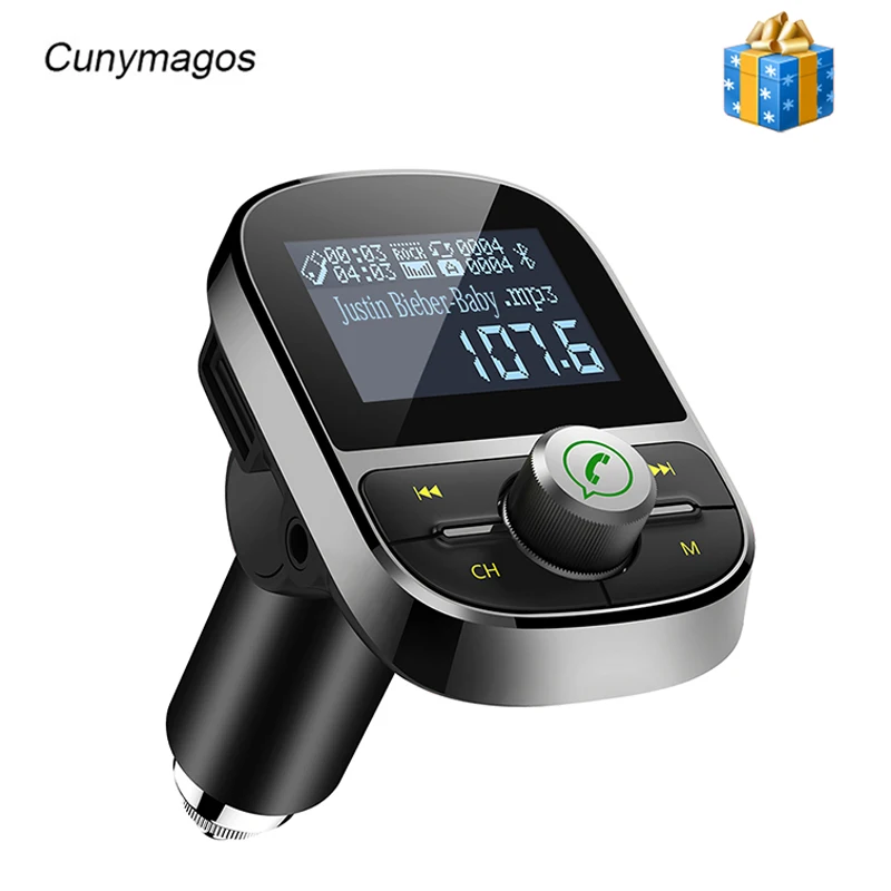 Автомобильный fm передатчик Bluetooth FM модулятор Handsfree MP3 плеер Поддержка USB флеш