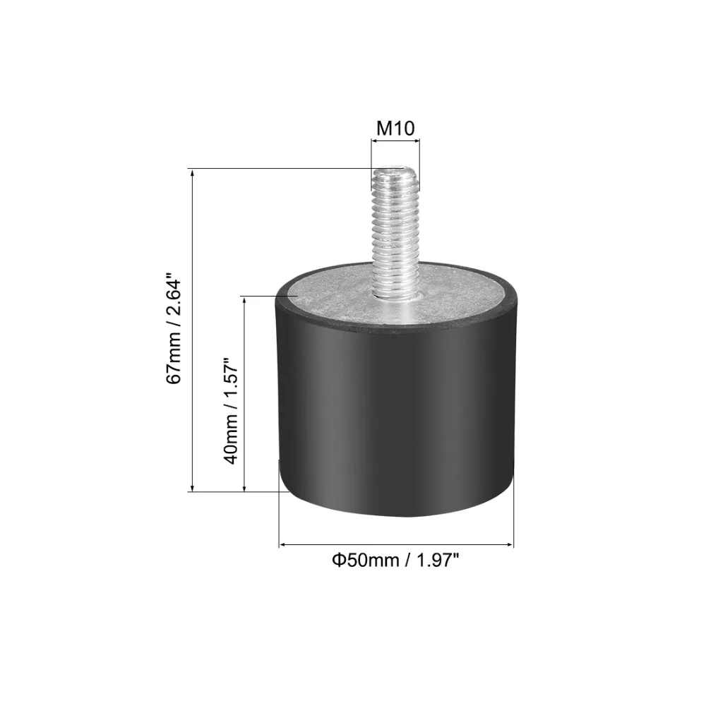 Резиновые держатели UXCELL 25x20 мм виброамортизаторы с шипами M6/8x1/8/20 63/64 &quotx 63/64&quot/1 57 1