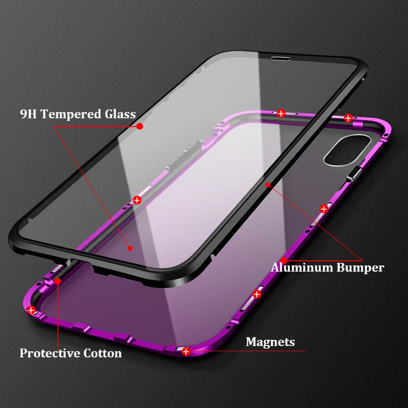 Чехол с откидной крышкой на весь корпус для iPhone XS MAX чехол магнитной адсорбцией