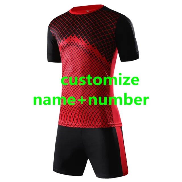 Custom name number Индивидуальные футбольные команды новые детские взрослые футбольные майки набор survete Мужские t Foot мужские детские шорты с рукавами Futbol тренировочная форма - Цвет: Custom name number