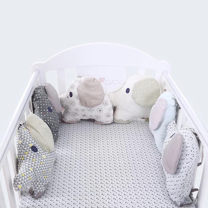 6 шт. детский бампер для кроватки новорожденных со слоном детская кроватка с
