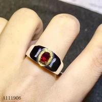 kjjeaxcmy boutique jewelry 925 sterling silver inlaid natural ruby men and women ring support detection luxury