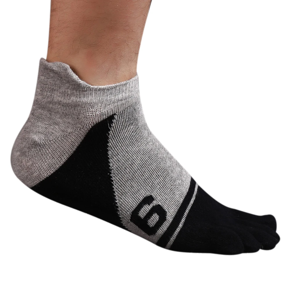 Мужские повседневные удобные мягкие хлопковые носки башмачки с пятью