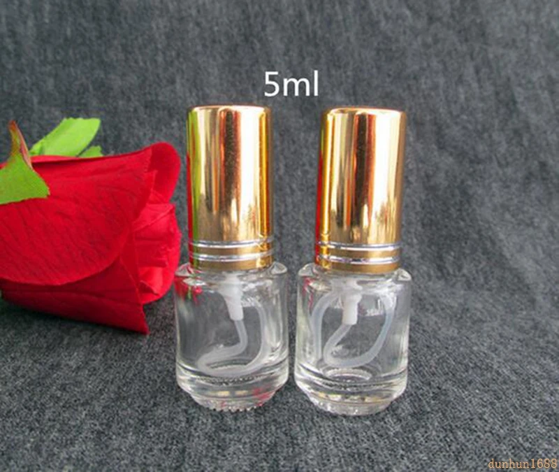 

5ml clear spray cosmetic bottle custom gradient square glass perfume small spray bottle #1312
