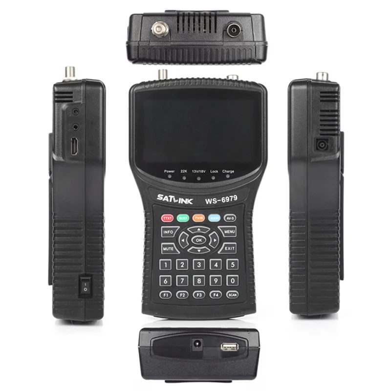 Satlink WS-6979 Цифровой спутниковый Finder DVB-S2 DVB-T2 MPEG4 hd combo спектра приемник анализатор