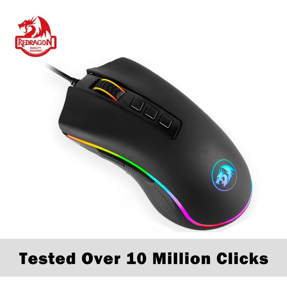 Redragon M711 1 игровая мышь RGB проводная 5000 dpi 6 Регулируемых уровней с 8 кнопками для ПК