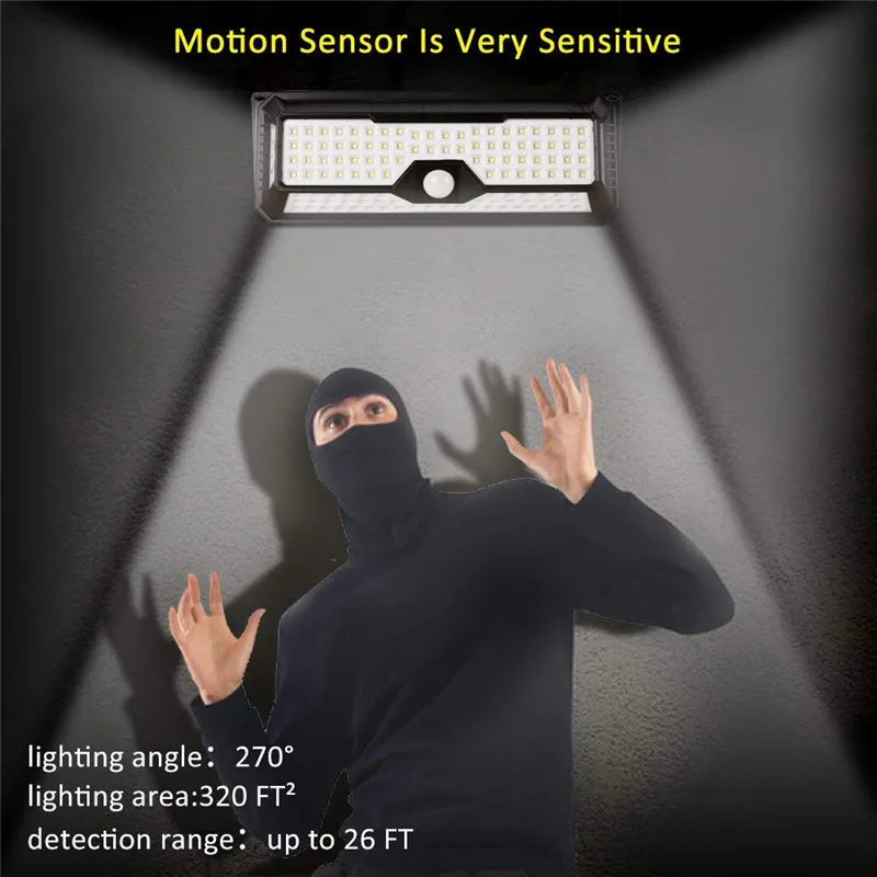 118/светодиодный солнечный светильник датчик движения PIR на солнечной батарее лампа IP65 водонепроницаемая наружная садовая лампа для двора аварийный светильник безопасности Солнечная лампа