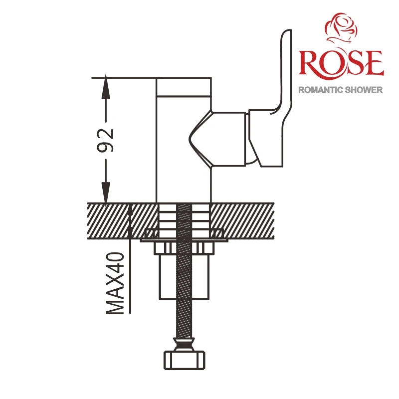 ROSE Комплект смеситель для кухни с гайкой и подвижным изливом кран на кухню гибким