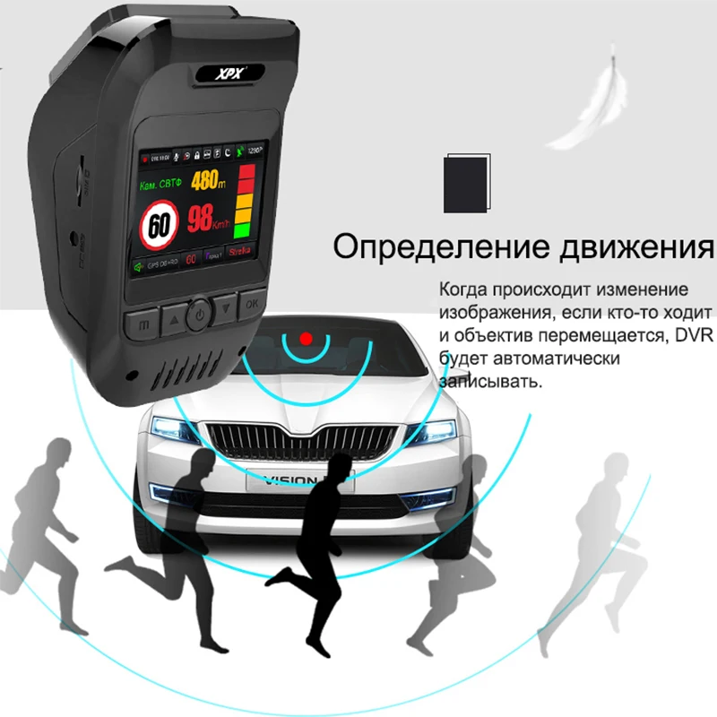 XPX G585 STR Видеорегистратор Автомобильный видеорегистратор 3 в 1 с GPS трекер радар